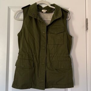 J. Crew Olive Green Utility Vest